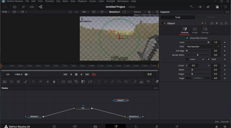 DaVinci Resolve's node system showing off a few video effects.