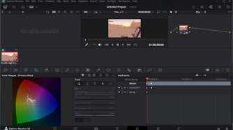DaVinci Resolve's node system while color grading.
