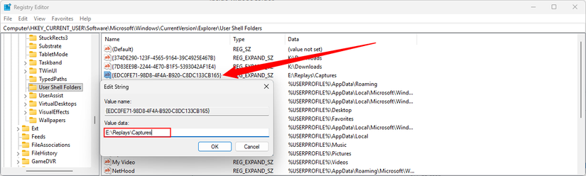 Editando o registro para alterar o local de salvamento da Barra de Jogo.
