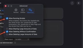 Enable permissions in Shortcuts.