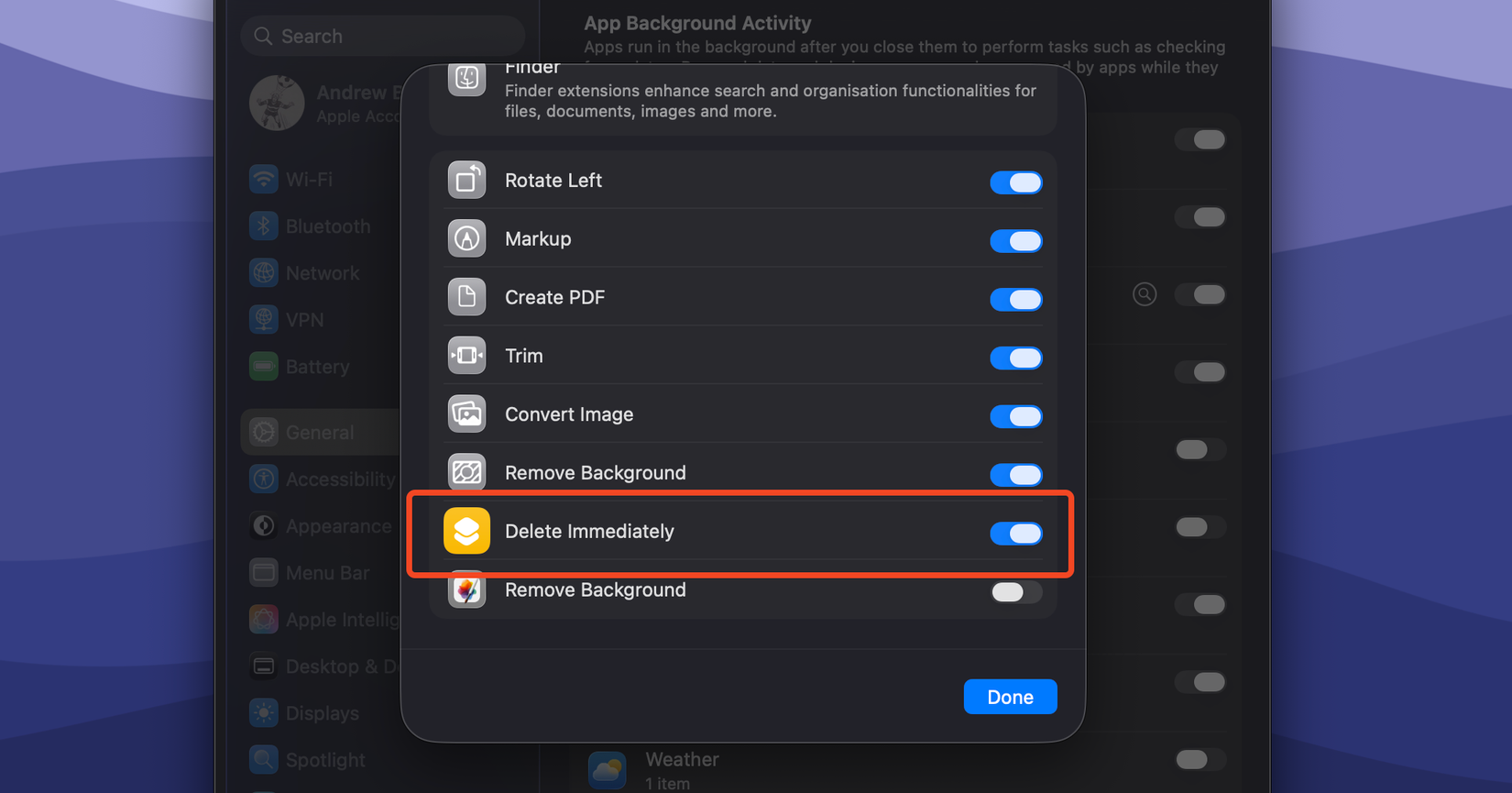 Enable the Shortcut.