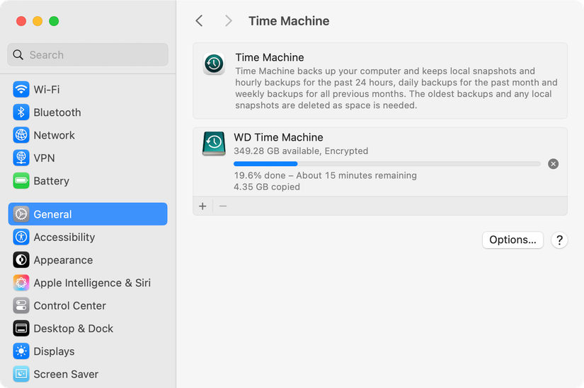 Encrypted macOS Time Machine backup.
