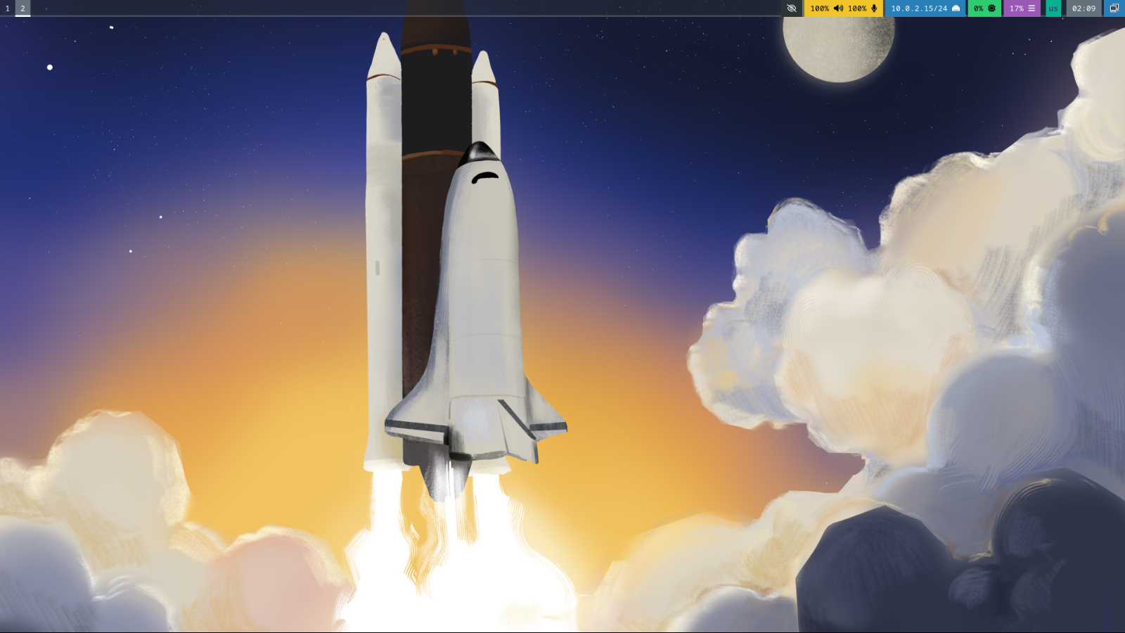 Fedora Sway Desktop Overview.