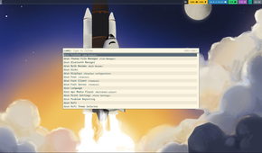 Fedora Sway dmenu for launching apps.