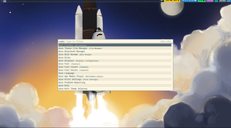 Fedora Sway dmenu for launching apps.