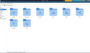 Fedora Sway running the Thunnar file manager.