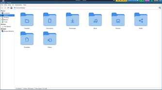 Fedora Sway running the Thunnar file manager.