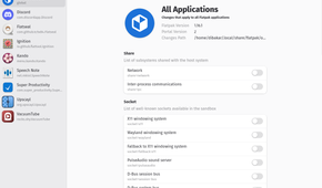 Flatseal user interface overview.
