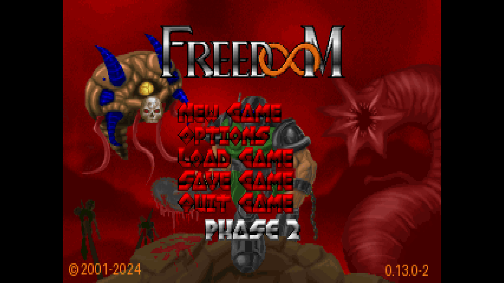 Freedoom 2 game main menu.