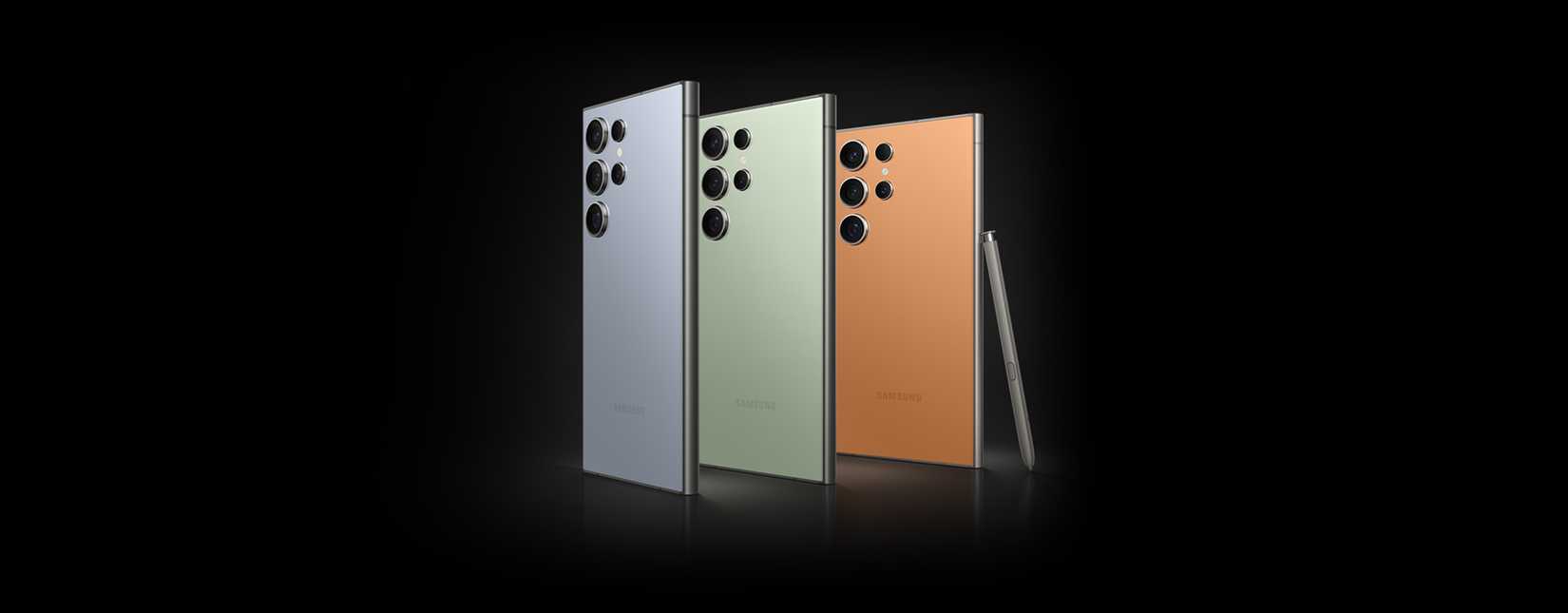 The Samsung Galaxy S24 Ultra color variants.