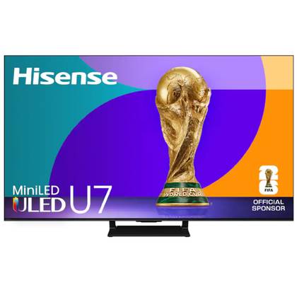 Hisense U7 Series MiniLED QLED UHD on a white background