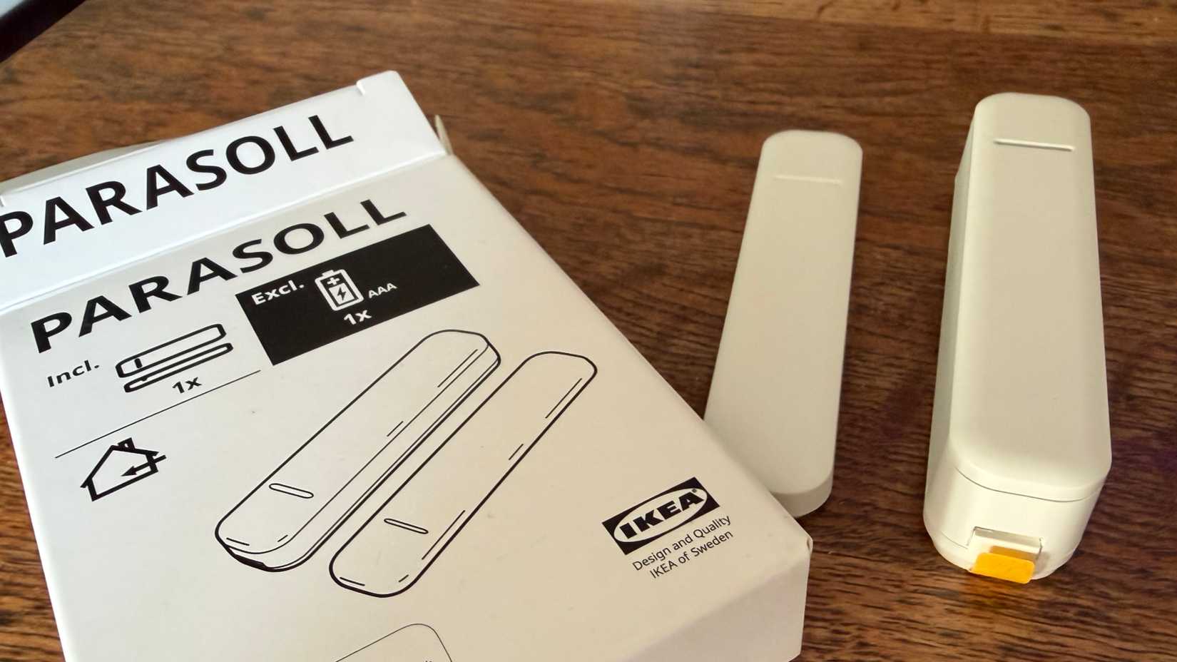 IKEA Parasoll window door sensor up close.