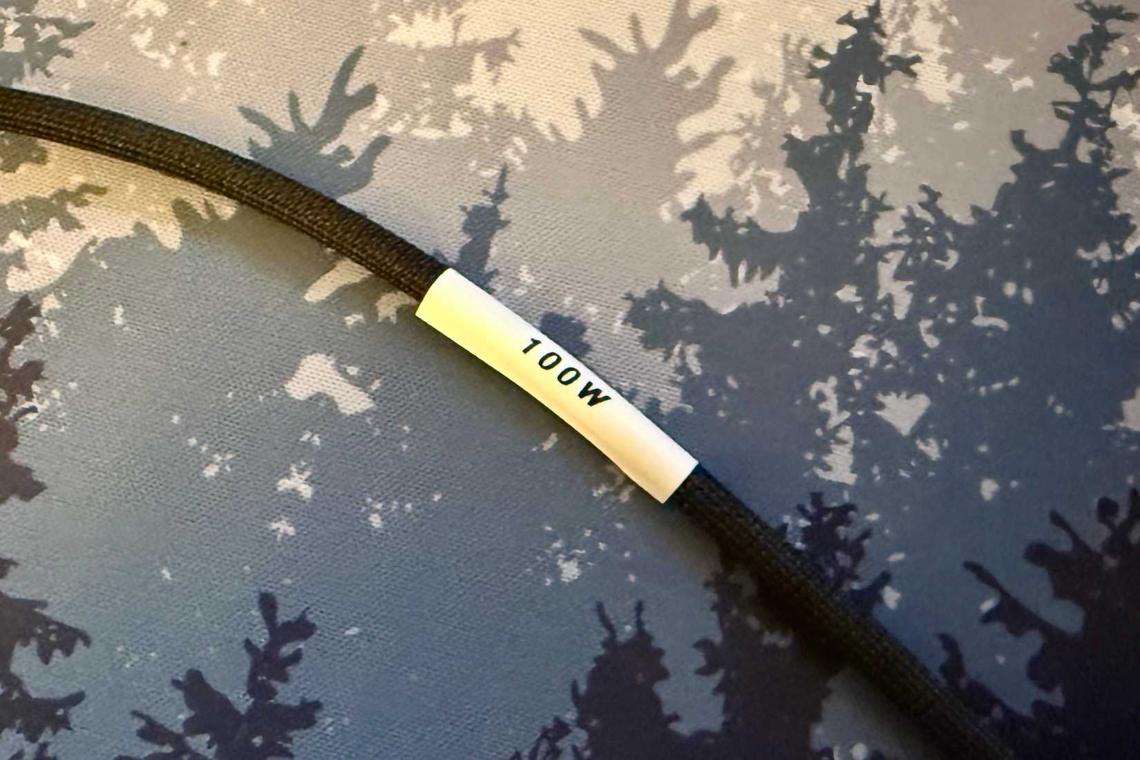 Labeled 100W cable.