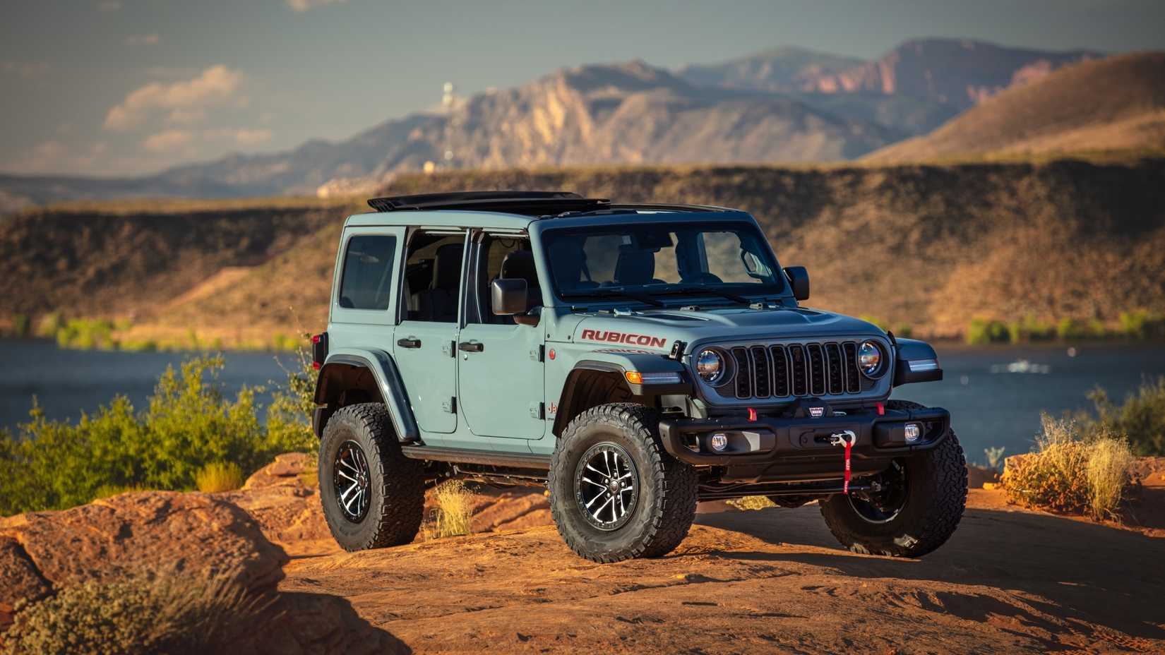 Front 3/4 shot of a 2025 Jeep Wrangler