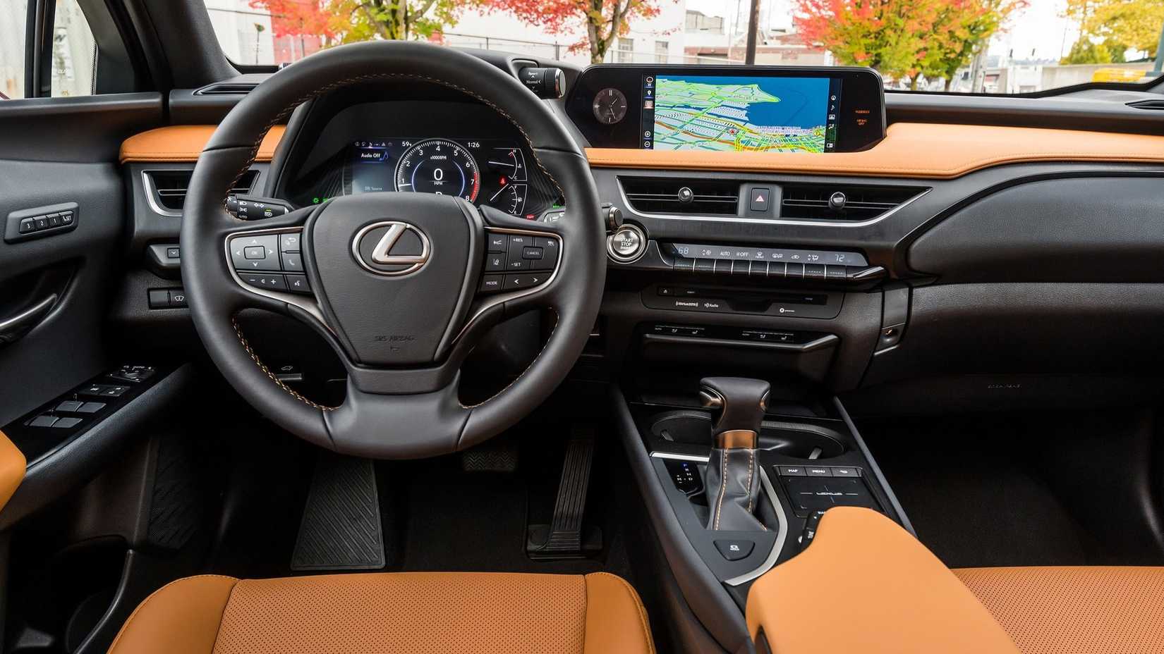 Shot of the dashboard in a 2019 Lexus UX