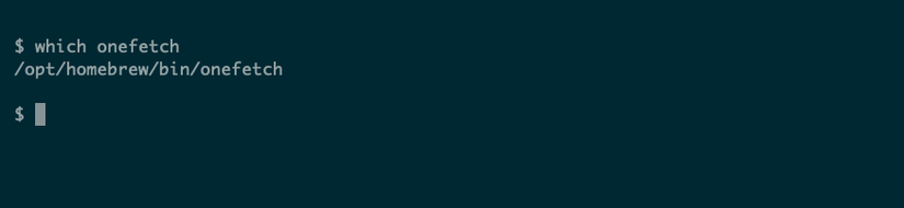 The which command with no options prints a single path.
