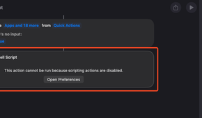 Message saying that scripts are disabled.