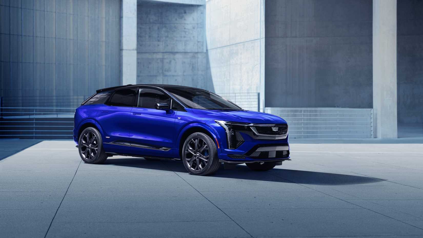 Front 3/4 shot of a 2026 Cadillac Optiq-V