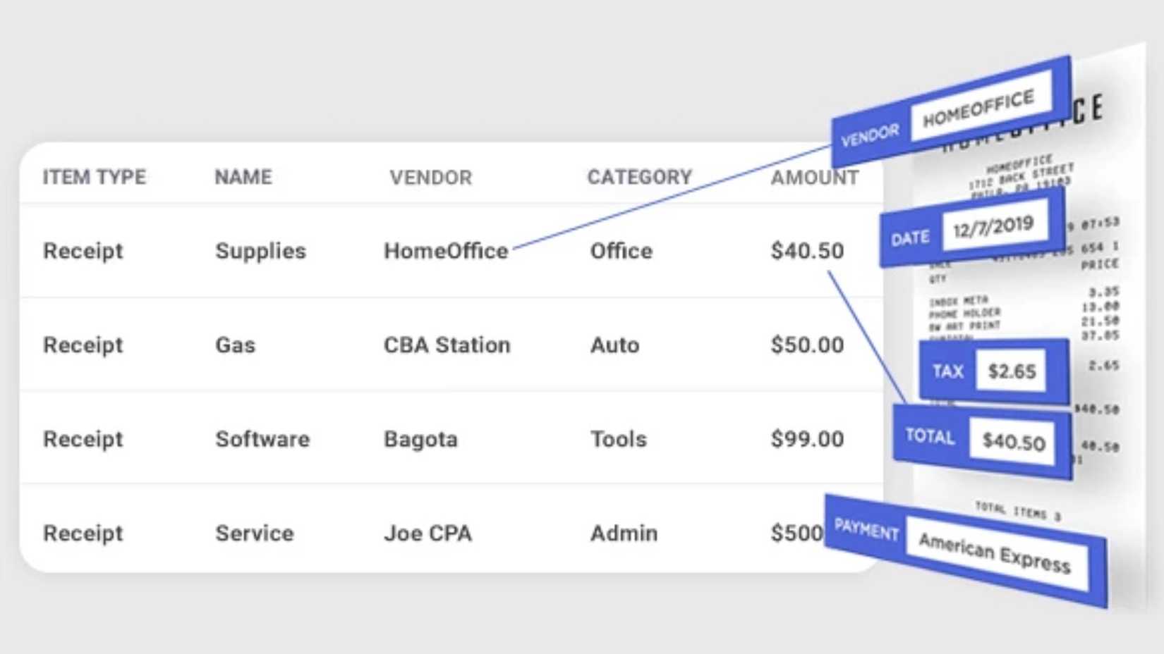 Neat scanner software showing optical character recognition OCR.