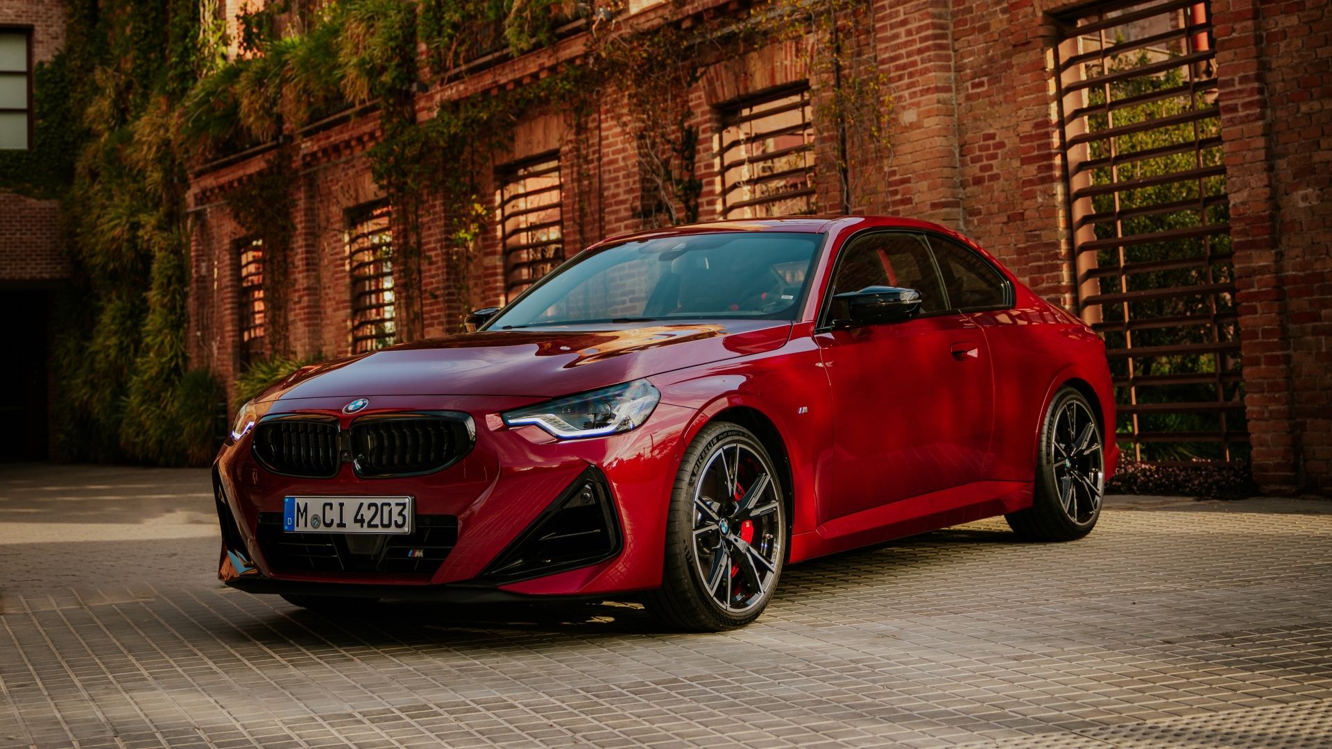 Front 3/4 shot of a 2025 BMW M240i