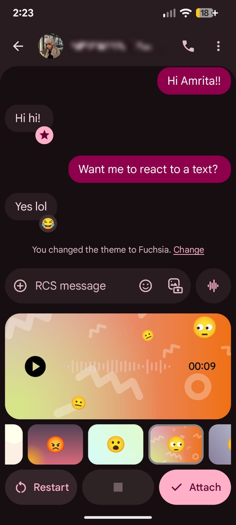 Voice Moods on Google Messages.