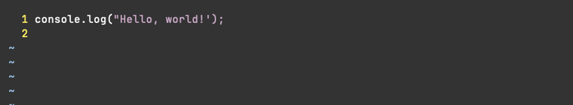 A line of JavaScript code with a syntax error that causes color highlighting to appear incorrect.