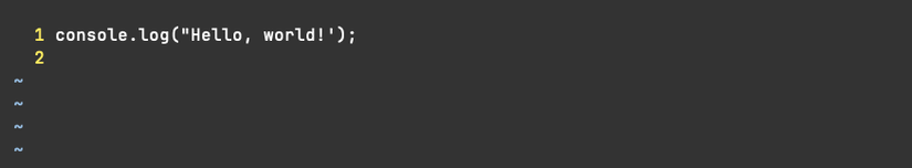 A single line of JavaScript code with a syntax error that is difficult to spot.