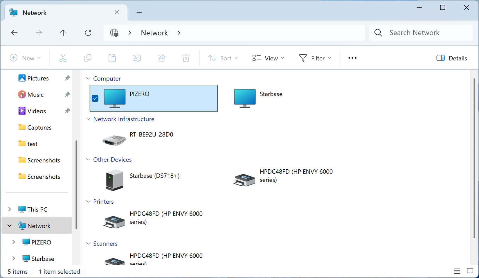 Raspberry Pi na rede do Windows File Explorer