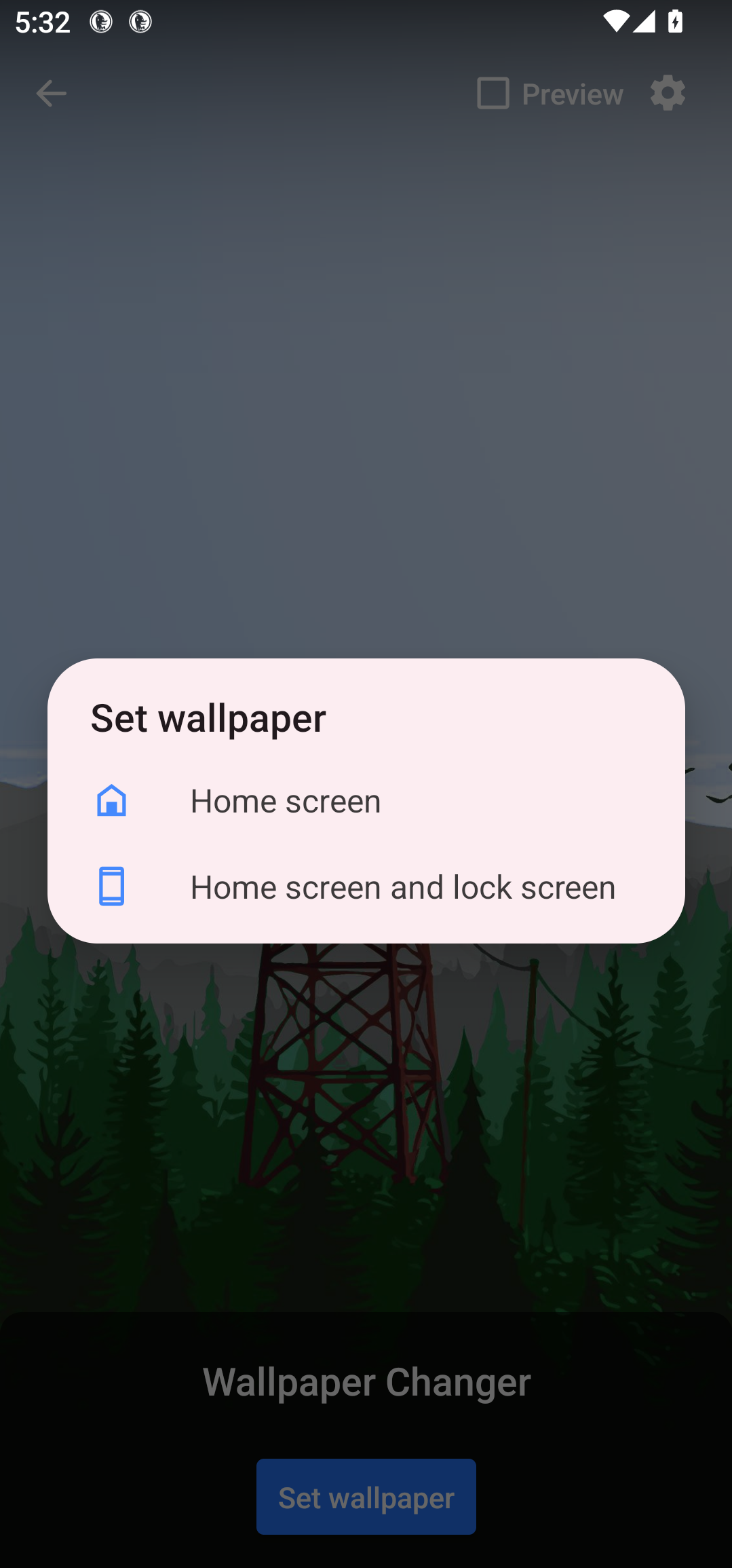 Setting the album as the home screen or lock screen wallpaper.