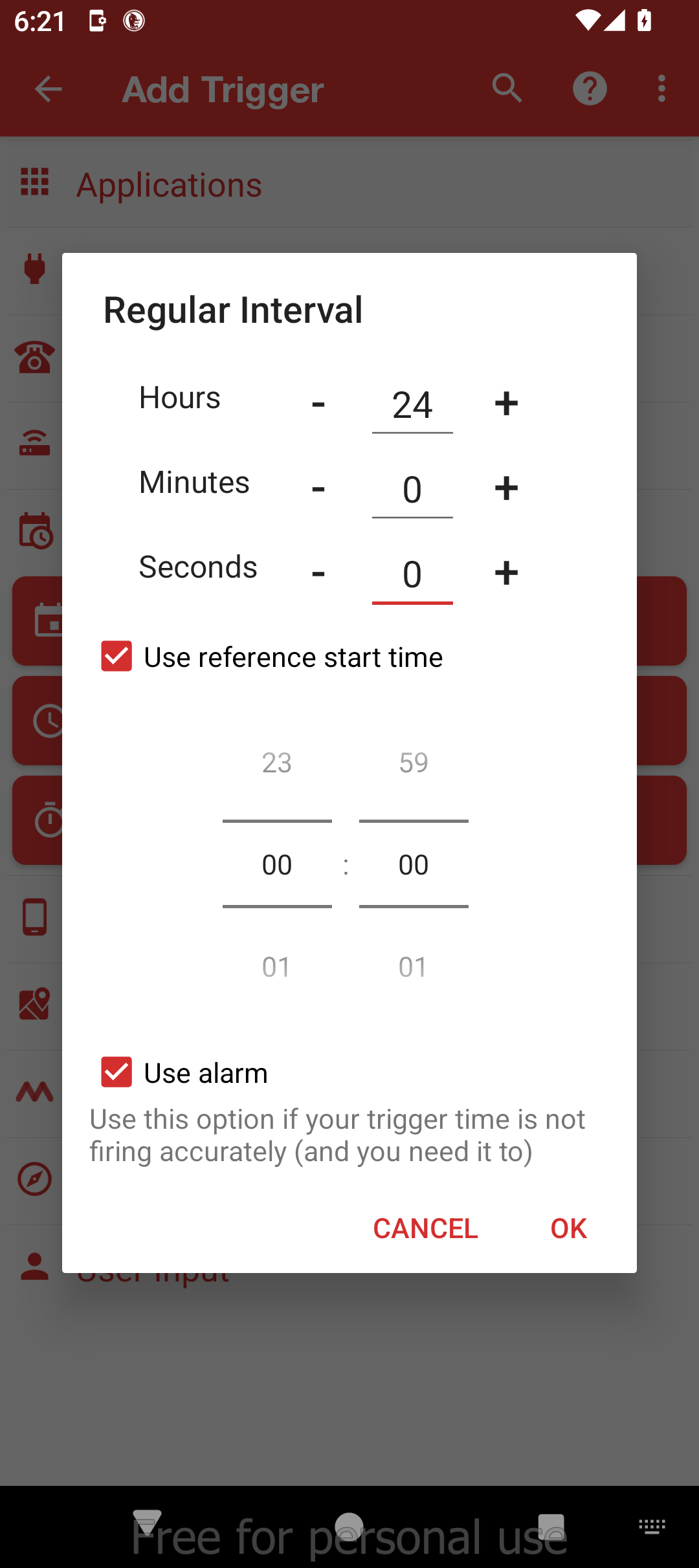 Creating a 24-hour trigger for the wallpaper changer macro.