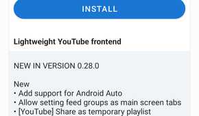 Installing NewPipe using the F-droid store.