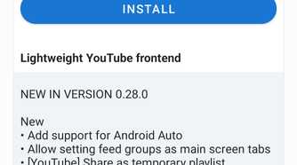 Installing NewPipe using the F-droid store.