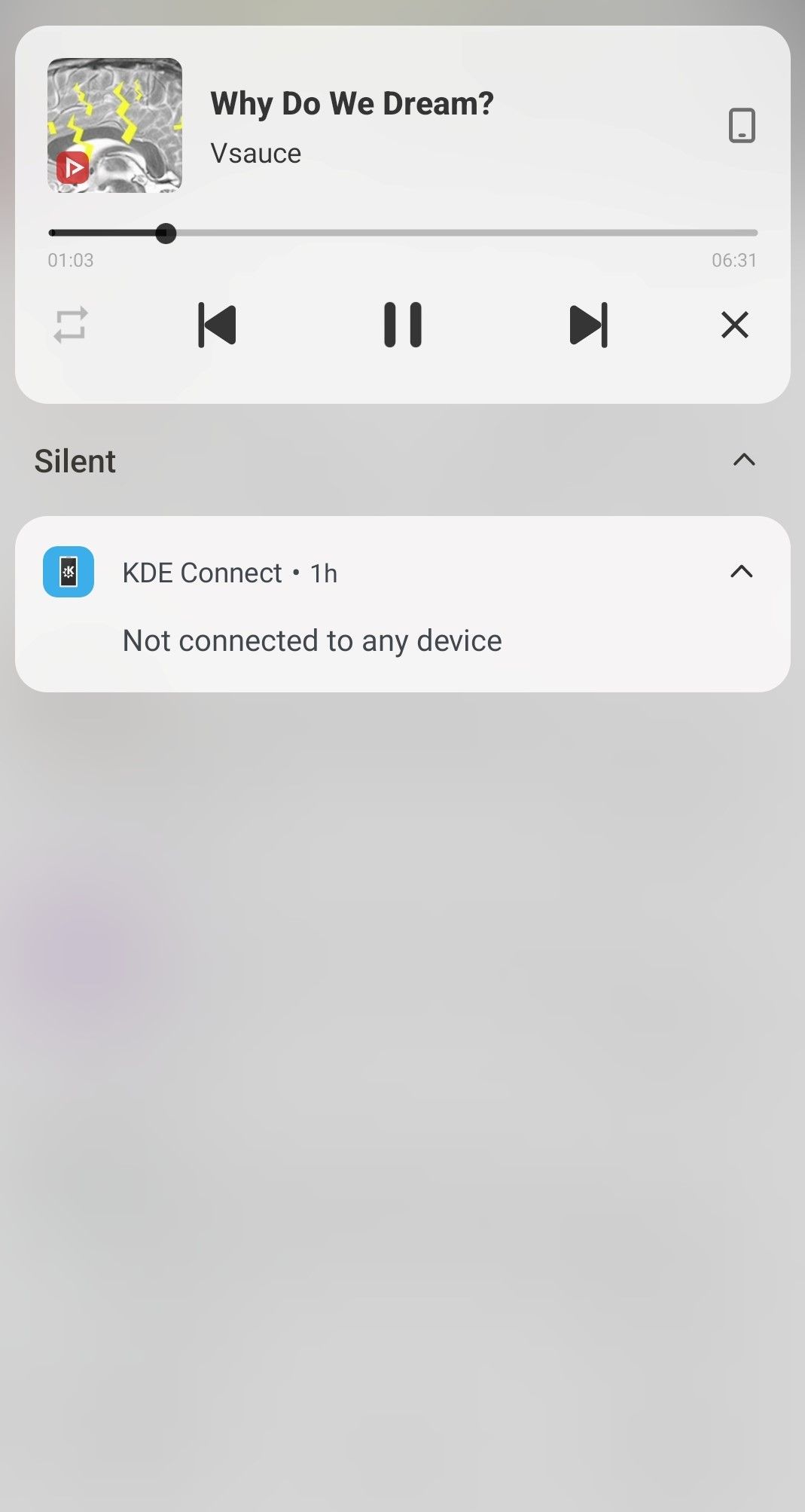 NewPipe background play feature.