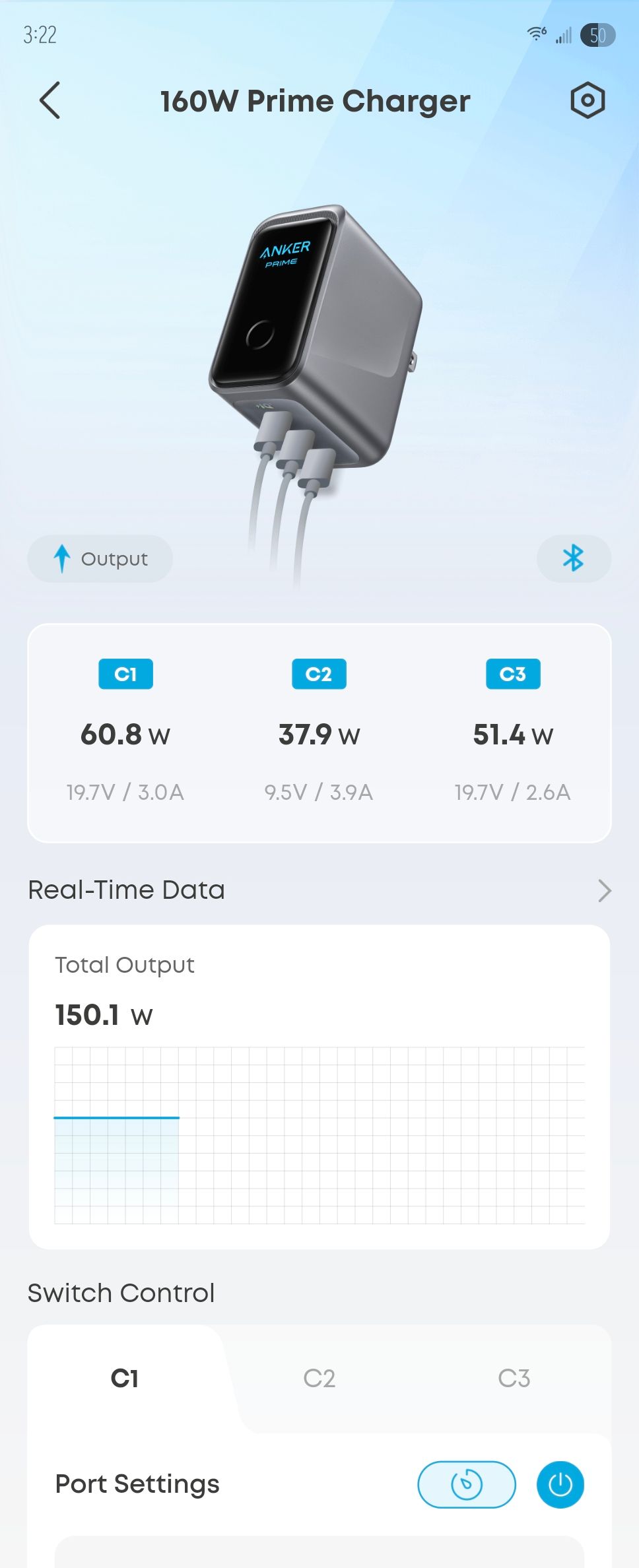 Prime Ladegerät (160W, 3 Ports, GaNPrime) - DE