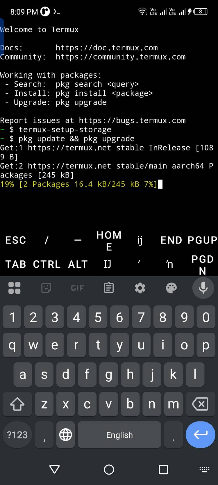 Updating the Termux package repo.