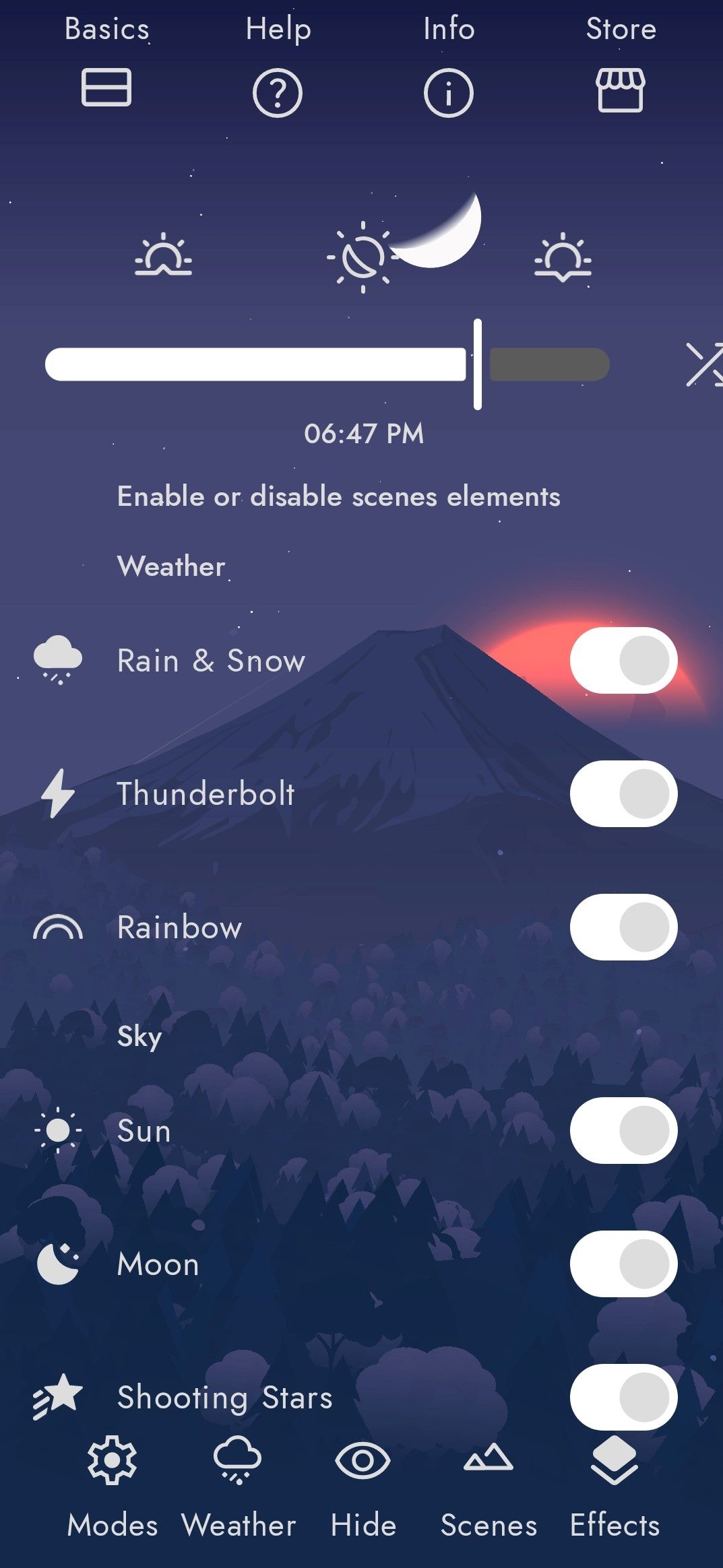 Enabling environmental elements. 