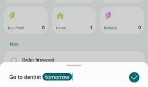 A new task being created in Samsung Reminder on Android.