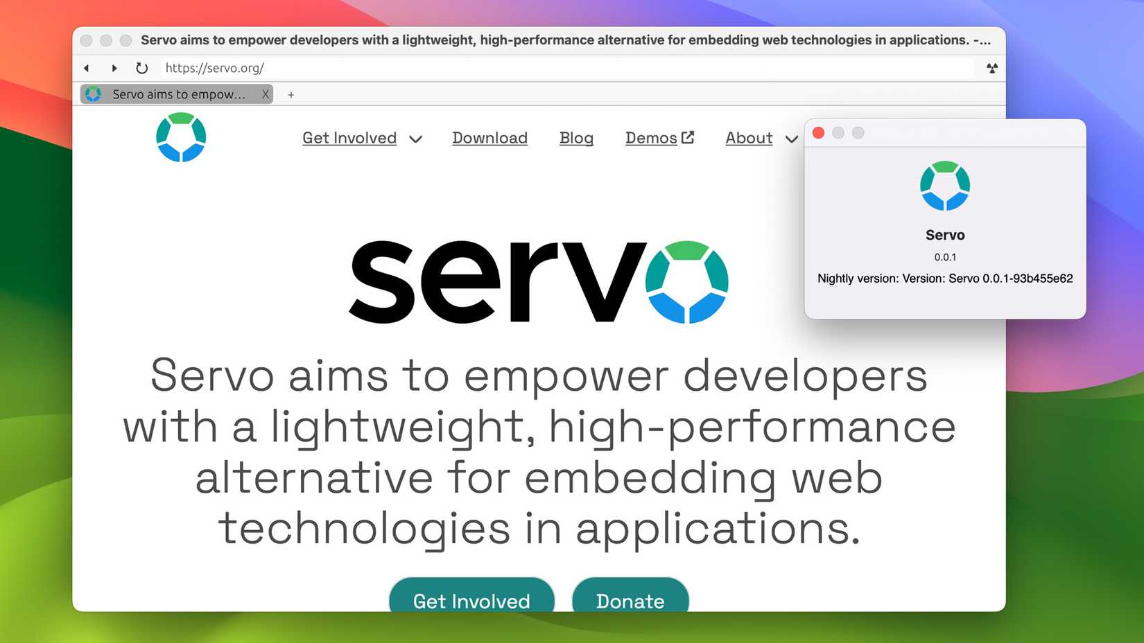 Servo engine on a Mac.