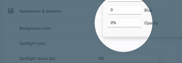 Setting the mouse highligher in PowerToys