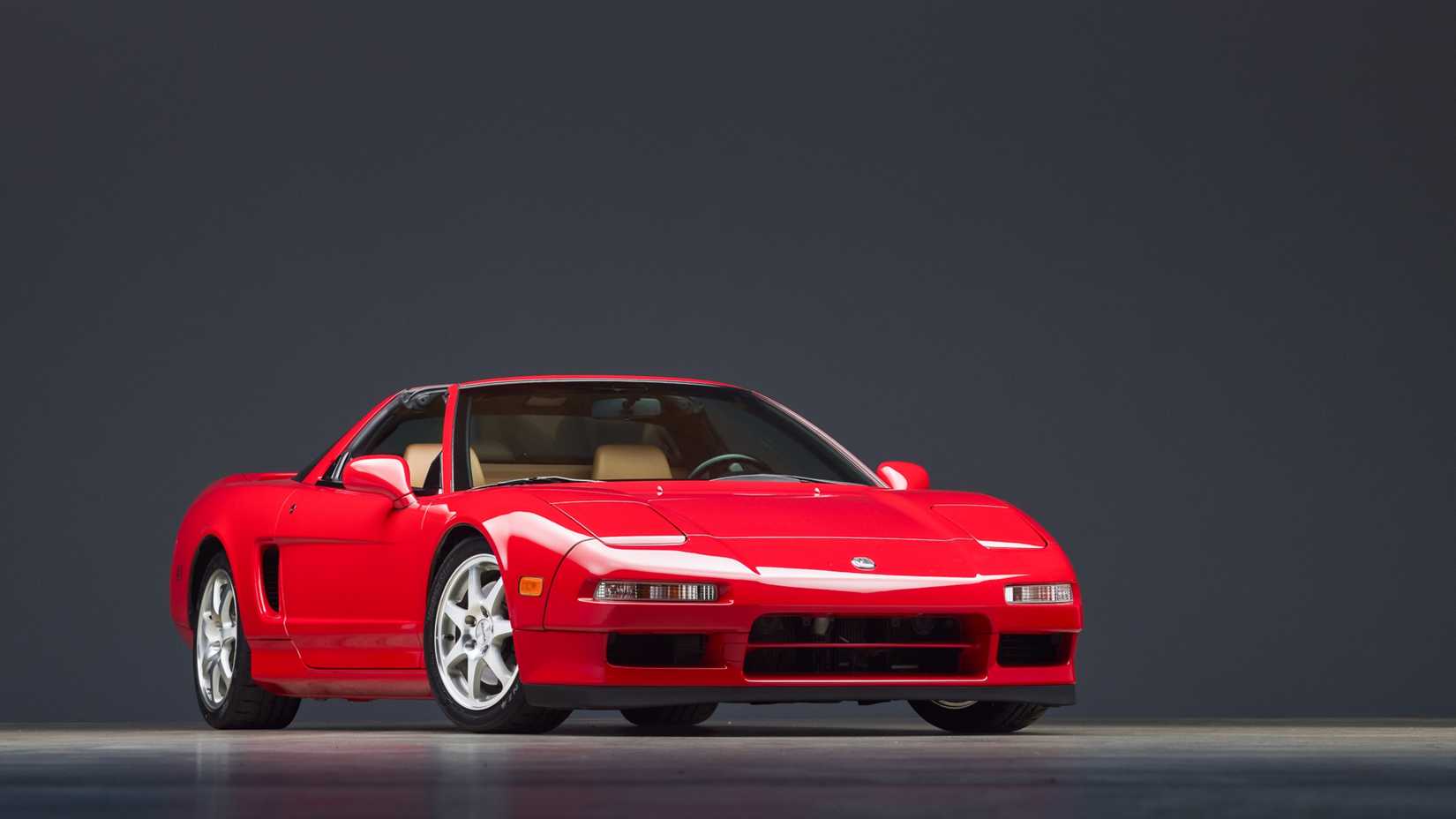 Portland, OR, USA November 30, 2023 Acura NSX in red parked showing the front of the car