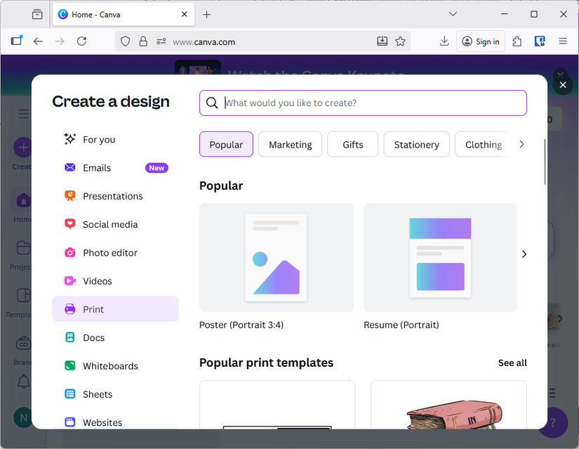 Several templates in the outline.