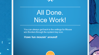 Successfully linked two devices using Mouse Without Borders.