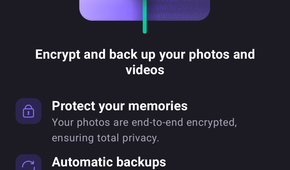The automatic backup on the Proton Drive Android app.