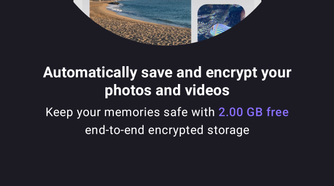 The backup option on the Proton Drive mobile app.