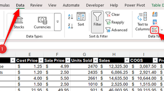 The data validation icon as it appears on a narrow screen in Microsoft Excel.