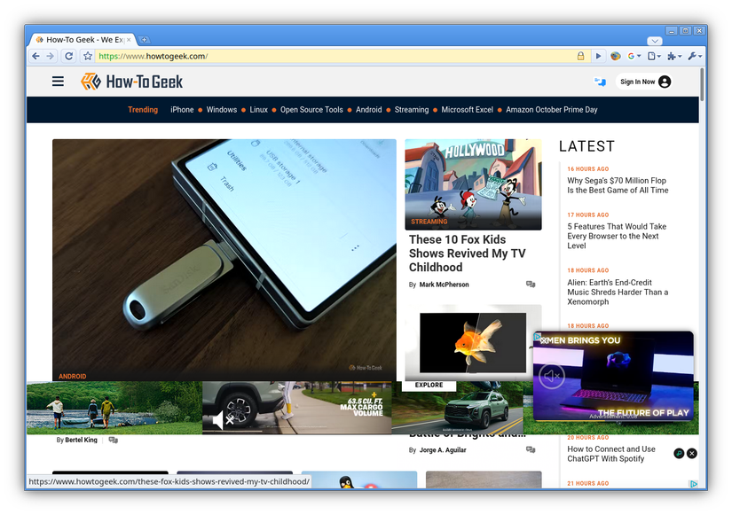 A skin Geckium retro Chromium aplicada ao Firefox ESR.