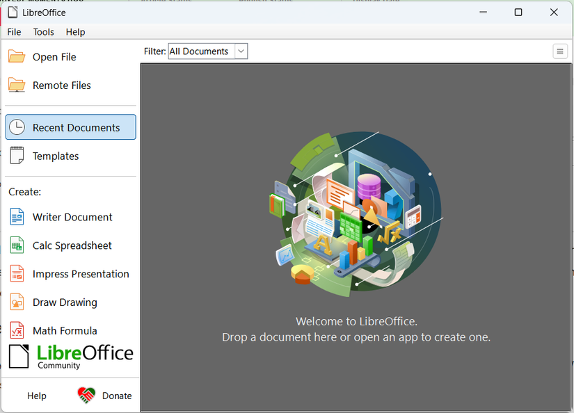 The portable version of LibreOffice