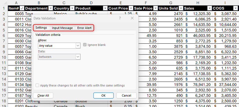 Everything You Need to Know About Data Validation in Microsoft Excel