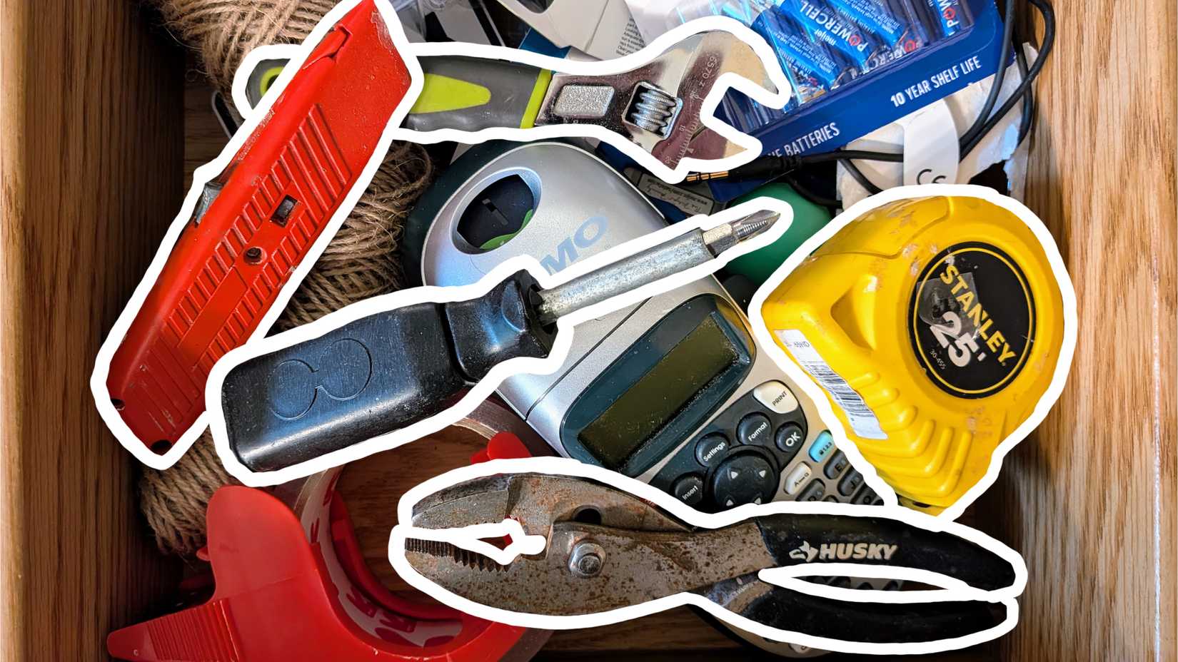 tools in drawer