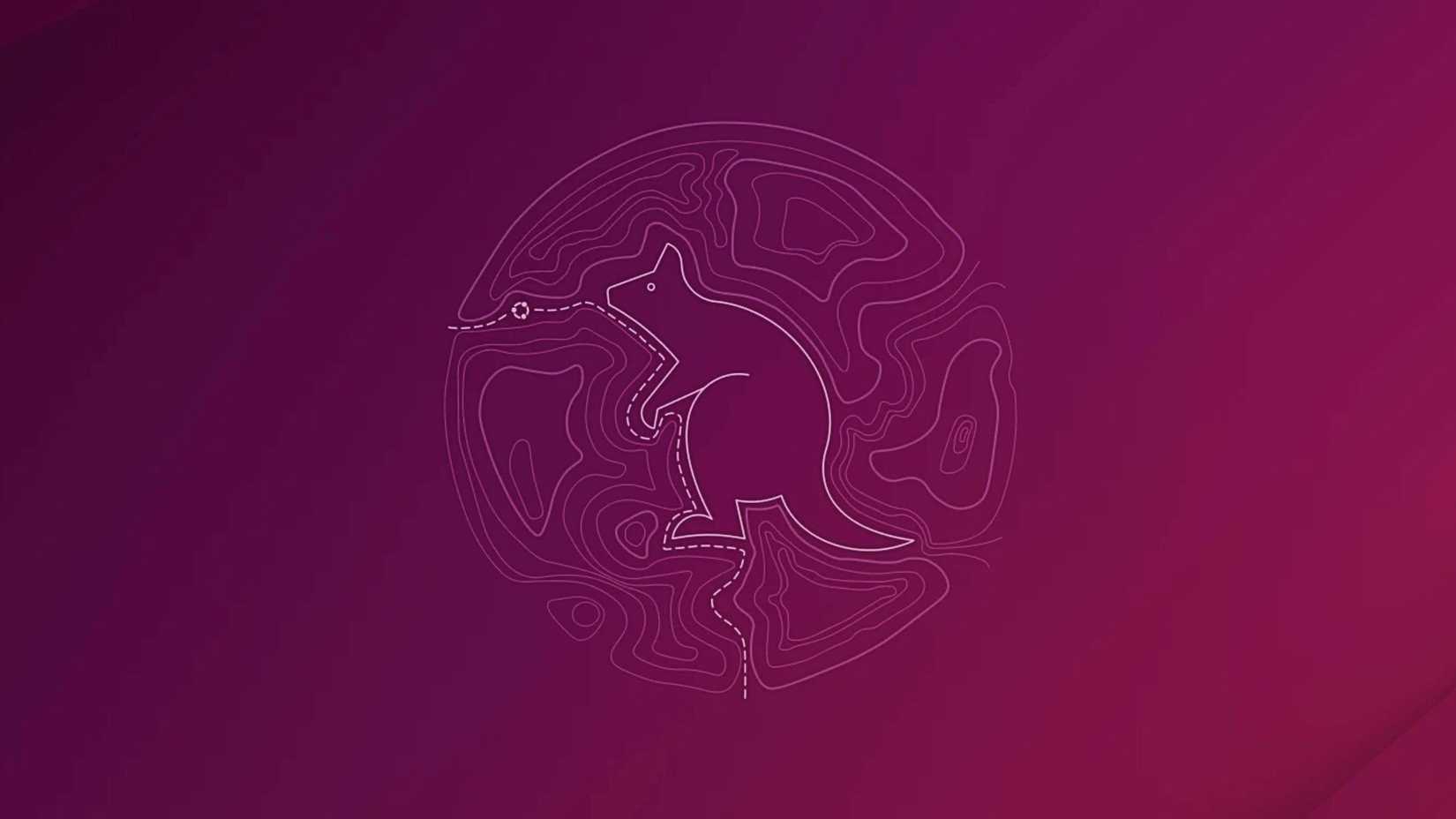 Logotipo do Ubuntu em um fundo roxo